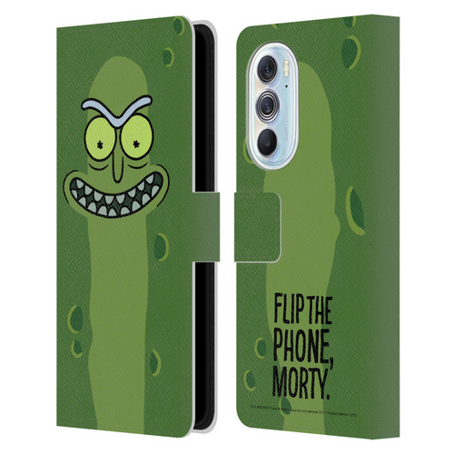 Rick And Morty Season 3 Graphics Pickle Rick Leather Book Wallet Case Cover For Motorola Edge X30