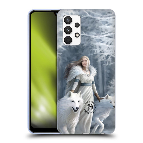 Anne Stokes Wolves Winter Guardians Soft Gel Case for Samsung Galaxy A32 (2021)