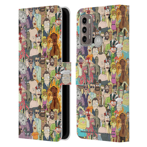 Rick And Morty Season 3 Graphics Interdimensional Space Cable Leather Book Wallet Case Cover For Motorola Moto G60 / Moto G40 Fusion