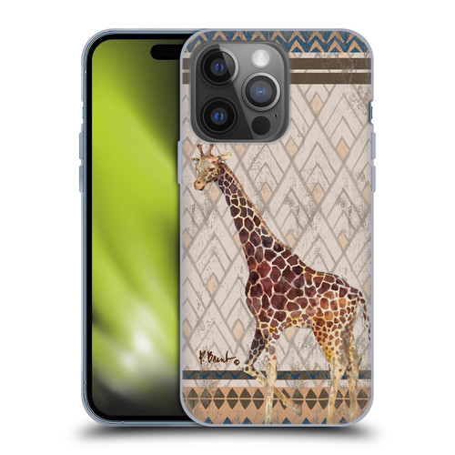 Paul Brent Animals Tribal Giraffe Soft Gel Case for Apple iPhone 14 Pro