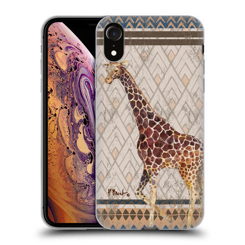 Paul Brent Animals Tribal Giraffe Soft Gel Case for Apple iPhone XR