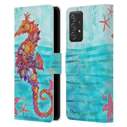 Paul Brent Coastal Seahorse Leather Book Wallet Case Cover For Samsung Galaxy A53 5G (2022)