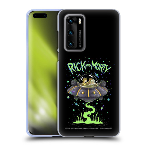 Rick And Morty Season 1 & 2 Graphics The Space Cruiser Soft Gel Case for Huawei P40 5G