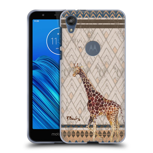 Paul Brent Animals Tribal Giraffe Soft Gel Case for Motorola Moto E6