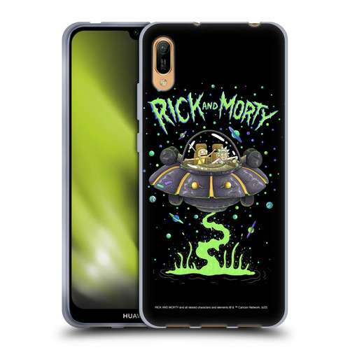 Rick And Morty Season 1 & 2 Graphics The Space Cruiser Soft Gel Case for Huawei Y6 Pro (2019)