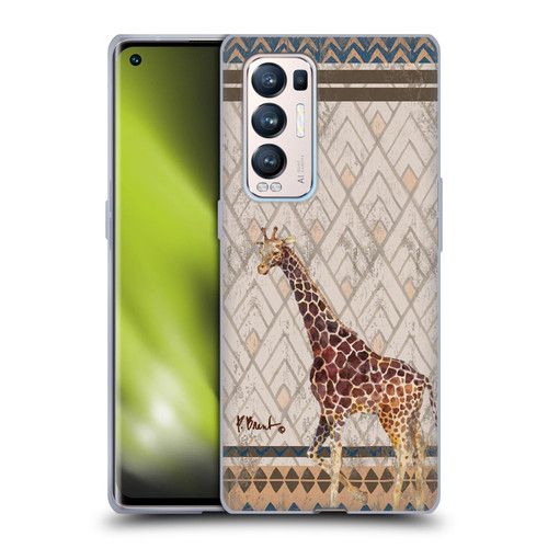 Paul Brent Animals Tribal Giraffe Soft Gel Case for OPPO Find X3 Neo / Reno5 Pro+ 5G