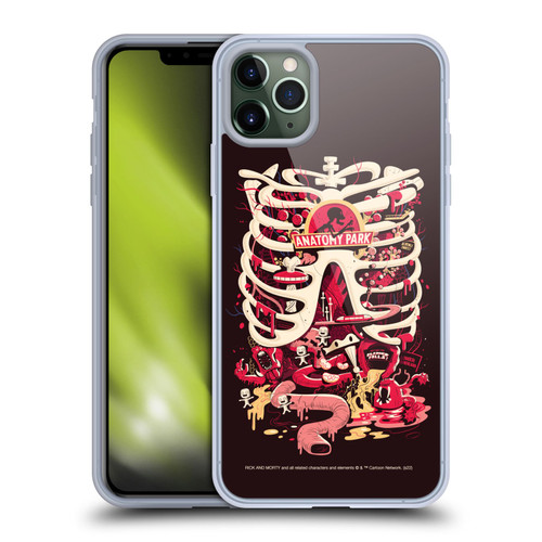 Rick And Morty Season 1 & 2 Graphics Anatomy Park Soft Gel Case for Apple iPhone 11 Pro Max
