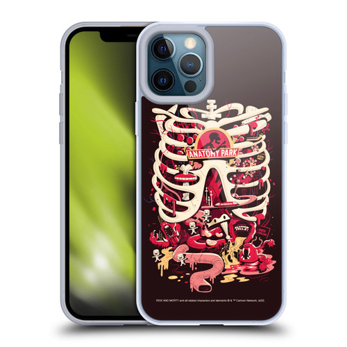 Rick And Morty Season 1 & 2 Graphics Anatomy Park Soft Gel Case for Apple iPhone 12 Pro Max