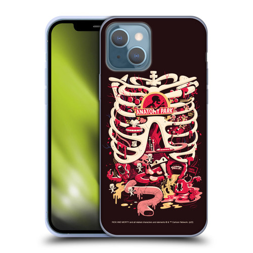 Rick And Morty Season 1 & 2 Graphics Anatomy Park Soft Gel Case for Apple iPhone 13