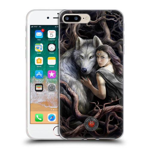 Anne Stokes Wolves 2 Soul Bond Soft Gel Case for Apple iPhone 7 Plus / iPhone 8 Plus