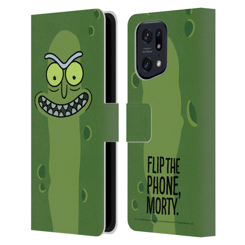 Rick And Morty Season 3 Graphics Pickle Rick Leather Book Wallet Case Cover For OPPO Find X5 Pro