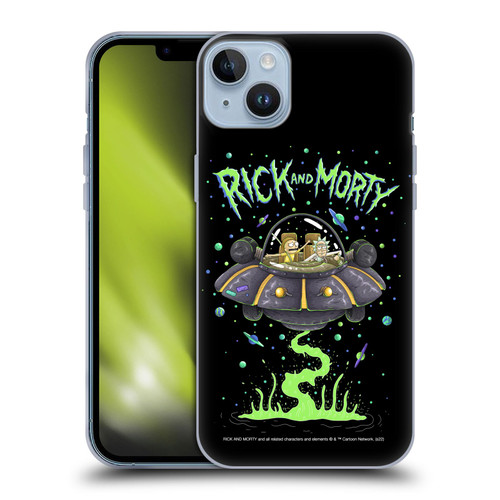 Rick And Morty Season 1 & 2 Graphics The Space Cruiser Soft Gel Case for Apple iPhone 14 Plus