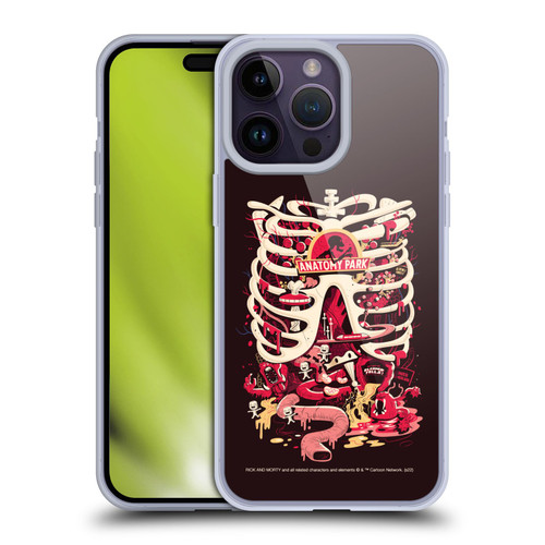 Rick And Morty Season 1 & 2 Graphics Anatomy Park Soft Gel Case for Apple iPhone 14 Pro Max