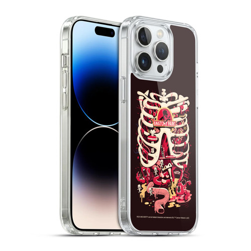 Rick And Morty Season 1 & 2 Graphics Anatomy Park Soft Gel Case for Apple iPhone 14 Pro Max & MagSafe