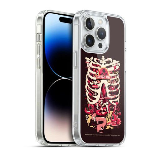 Rick And Morty Season 1 & 2 Graphics Anatomy Park Soft Gel Case for Apple iPhone 14 Pro & MagSafe