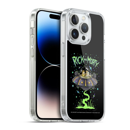 Rick And Morty Season 1 & 2 Graphics The Space Cruiser Soft Gel Case for Apple iPhone 14 Pro & MagSafe