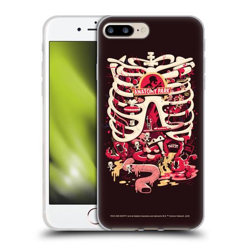 Rick And Morty Season 1 & 2 Graphics Anatomy Park Soft Gel Case for Apple iPhone 7 Plus / iPhone 8 Plus