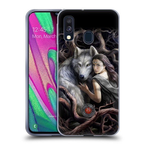 Anne Stokes Wolves 2 Soul Bond Soft Gel Case for Samsung Galaxy A40 (2019)
