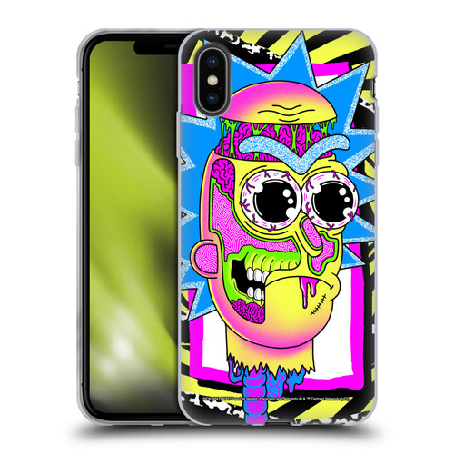 Rick And Morty Season 1 & 2 Graphics Rick Soft Gel Case for Apple iPhone XS Max