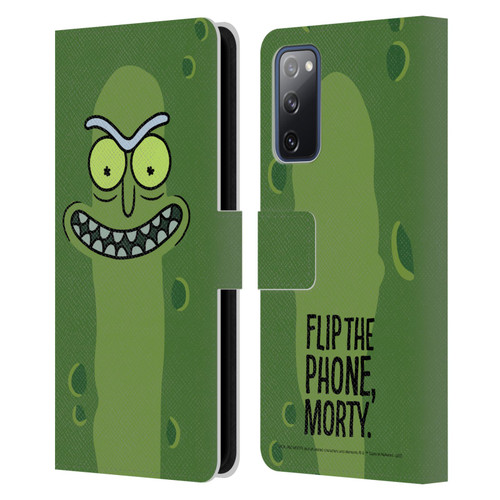 Rick And Morty Season 3 Graphics Pickle Rick Leather Book Wallet Case Cover For Samsung Galaxy S20 FE / 5G
