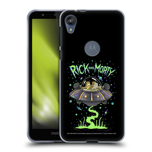 Rick And Morty Season 1 & 2 Graphics The Space Cruiser Soft Gel Case for Motorola Moto E6