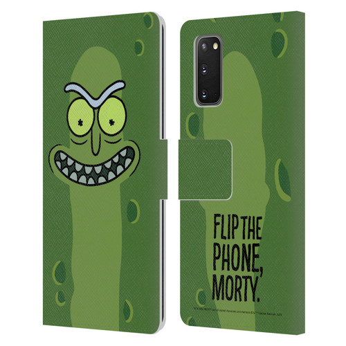 Rick And Morty Season 3 Graphics Pickle Rick Leather Book Wallet Case Cover For Samsung Galaxy S20 / S20 5G