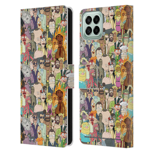 Rick And Morty Season 3 Graphics Interdimensional Space Cable Leather Book Wallet Case Cover For Samsung Galaxy M33 (2022)