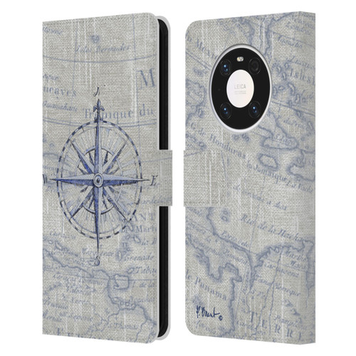 Paul Brent Nautical Vintage Compass Leather Book Wallet Case Cover For Huawei Mate 40 Pro 5G