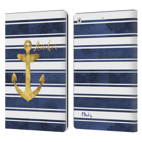 Paul Brent Nautical Anchor Leather Book Wallet Case Cover For Apple iPad 10.2 2019/2020/2021