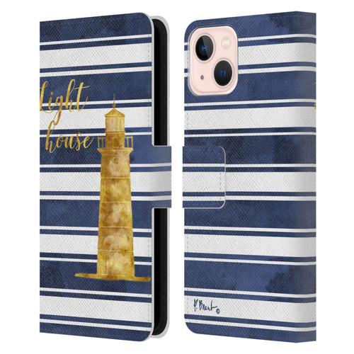 Paul Brent Nautical Lighthouse Leather Book Wallet Case Cover For Apple iPhone 13