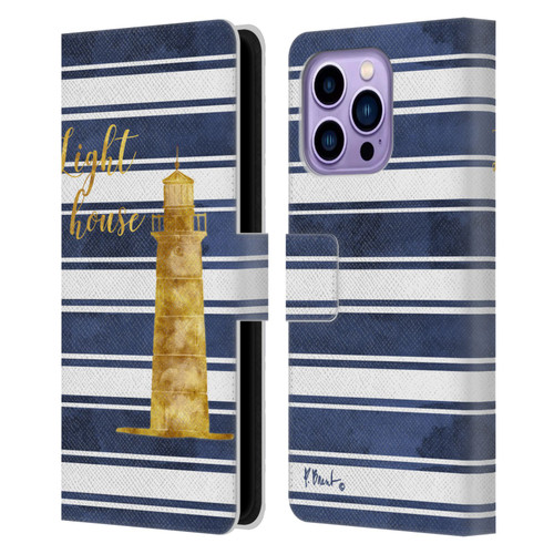 Paul Brent Nautical Lighthouse Leather Book Wallet Case Cover For Apple iPhone 14 Pro Max