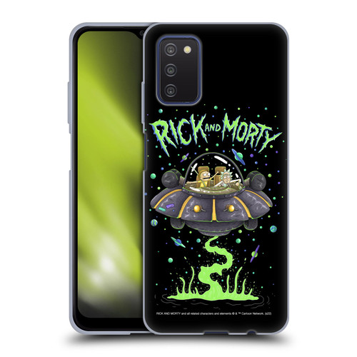 Rick And Morty Season 1 & 2 Graphics The Space Cruiser Soft Gel Case for Samsung Galaxy A03s (2021)