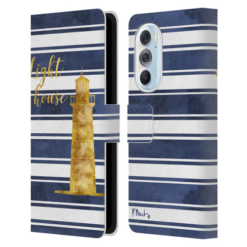 Paul Brent Nautical Lighthouse Leather Book Wallet Case Cover For Motorola Edge X30