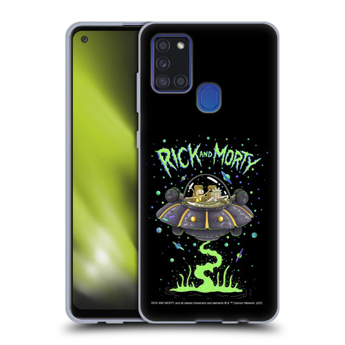 Rick And Morty Season 1 & 2 Graphics The Space Cruiser Soft Gel Case for Samsung Galaxy A21s (2020)