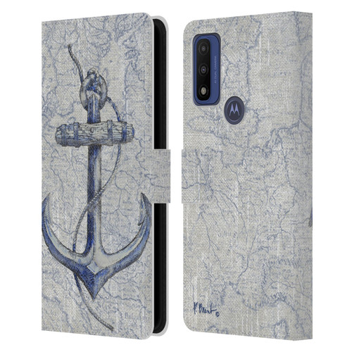Paul Brent Nautical Vintage Anchor Leather Book Wallet Case Cover For Motorola G Pure