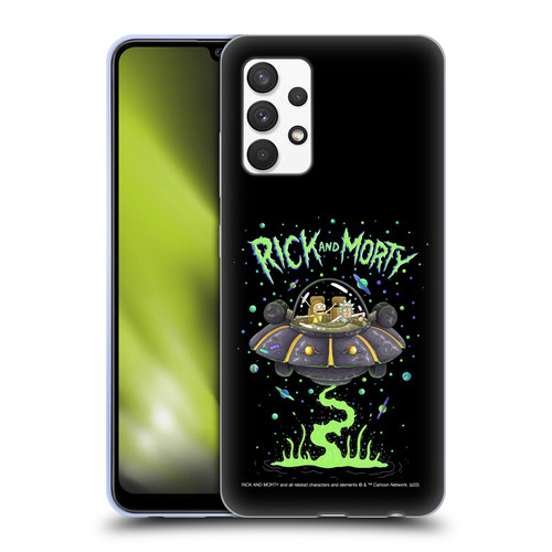 Rick And Morty Season 1 & 2 Graphics The Space Cruiser Soft Gel Case for Samsung Galaxy A32 (2021)
