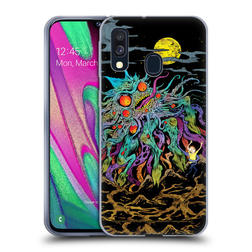 Rick And Morty Season 1 & 2 Graphics The Dunrick Horror Soft Gel Case for Samsung Galaxy A40 (2019)