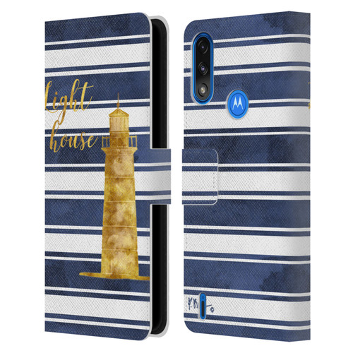 Paul Brent Nautical Lighthouse Leather Book Wallet Case Cover For Motorola Moto E7 Power / Moto E7i Power