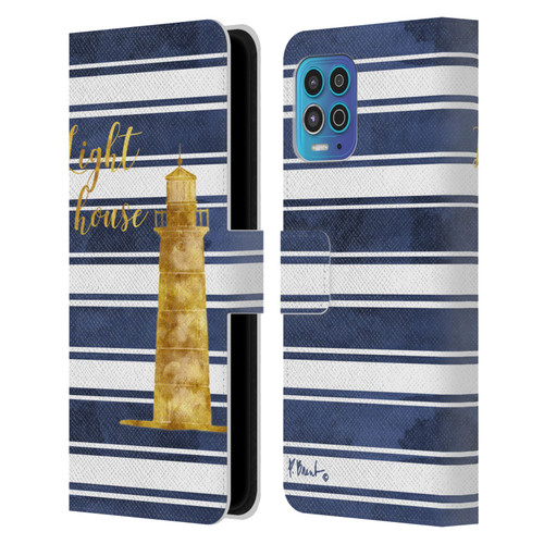 Paul Brent Nautical Lighthouse Leather Book Wallet Case Cover For Motorola Moto G100