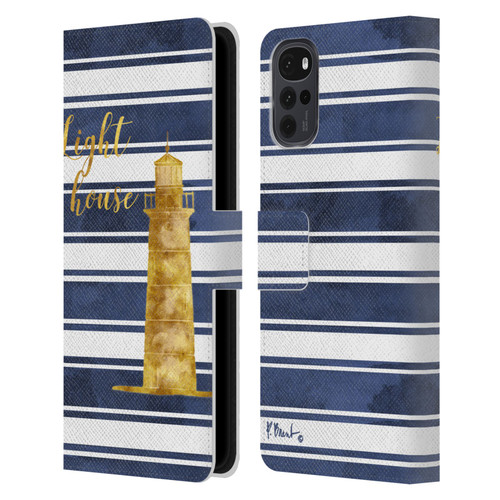 Paul Brent Nautical Lighthouse Leather Book Wallet Case Cover For Motorola Moto G22