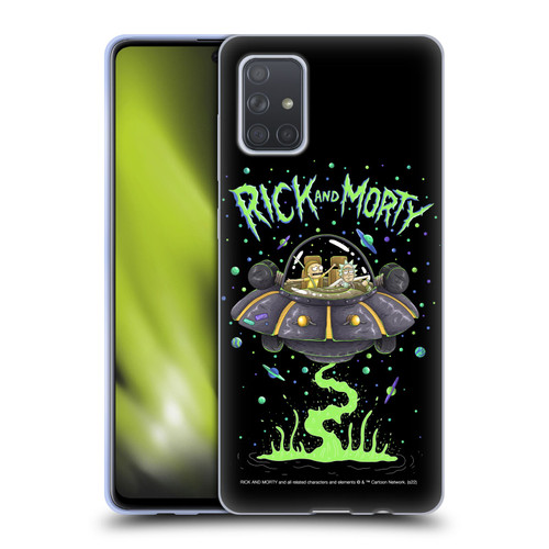 Rick And Morty Season 1 & 2 Graphics The Space Cruiser Soft Gel Case for Samsung Galaxy A71 (2019)