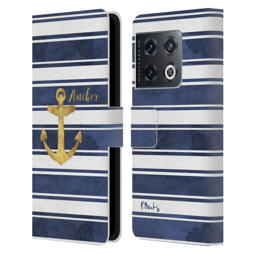 Paul Brent Nautical Anchor Leather Book Wallet Case Cover For OnePlus 10 Pro