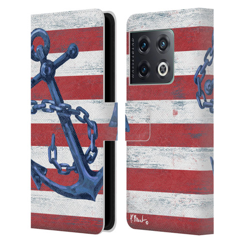 Paul Brent Nautical Westerly Anchor Leather Book Wallet Case Cover For OnePlus 10 Pro