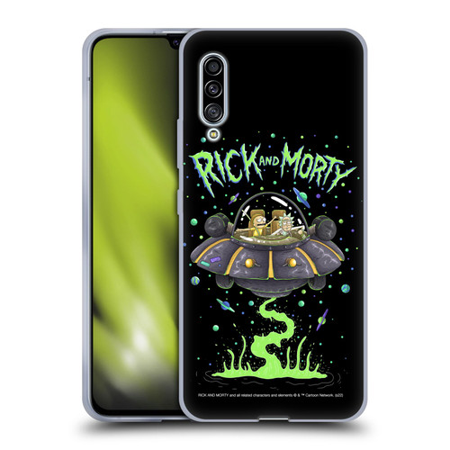 Rick And Morty Season 1 & 2 Graphics The Space Cruiser Soft Gel Case for Samsung Galaxy A90 5G (2019)