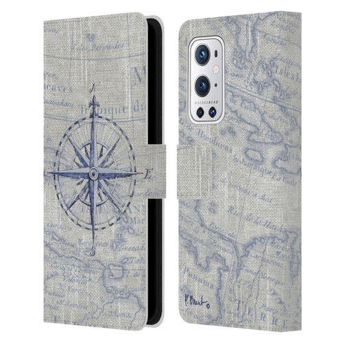 Paul Brent Nautical Vintage Compass Leather Book Wallet Case Cover For OnePlus 9 Pro