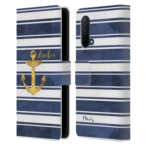 Paul Brent Nautical Anchor Leather Book Wallet Case Cover For OnePlus Nord CE 5G