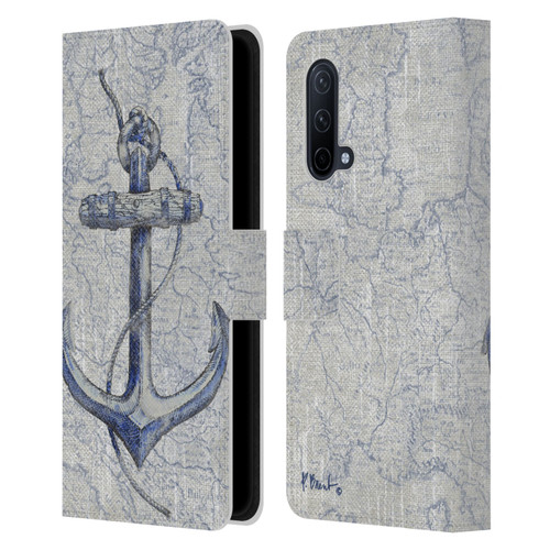 Paul Brent Nautical Vintage Anchor Leather Book Wallet Case Cover For OnePlus Nord CE 5G