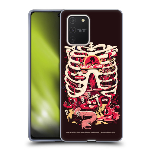 Rick And Morty Season 1 & 2 Graphics Anatomy Park Soft Gel Case for Samsung Galaxy S10 Lite