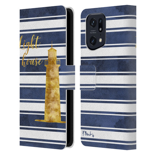 Paul Brent Nautical Lighthouse Leather Book Wallet Case Cover For OPPO Find X5 Pro