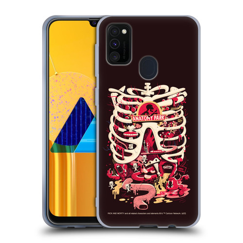 Rick And Morty Season 1 & 2 Graphics Anatomy Park Soft Gel Case for Samsung Galaxy M30s (2019)/M21 (2020)